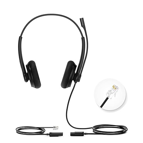 Yealink YHS34 Lite Dual Telephone Headset with RJ9 Jack Phone