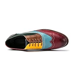 HuitJours Men Oxford Gatsby Lace up Dress Shoes