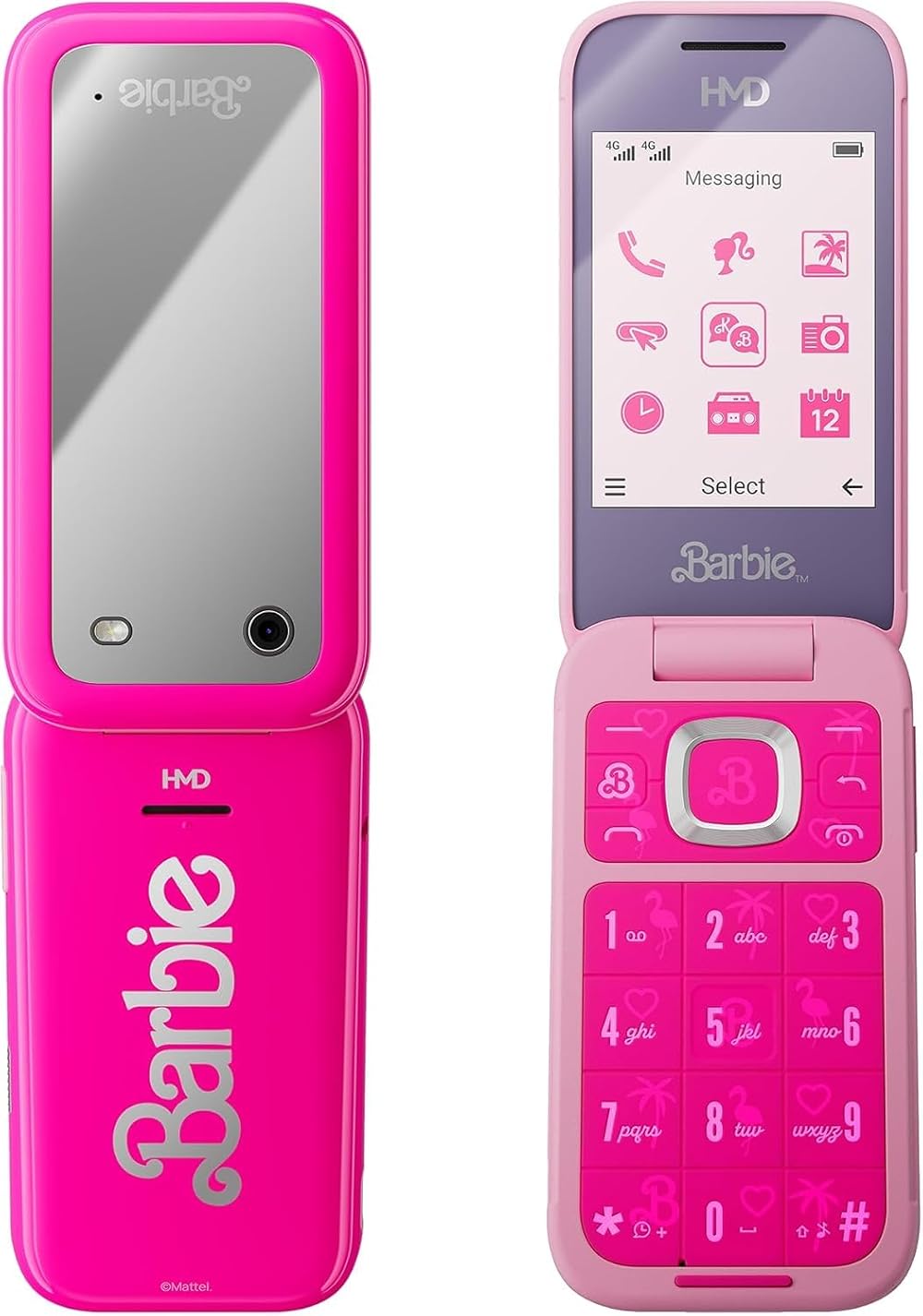 HMD Barbie Pink Mobile Flip Phone Unlocked Brand New
