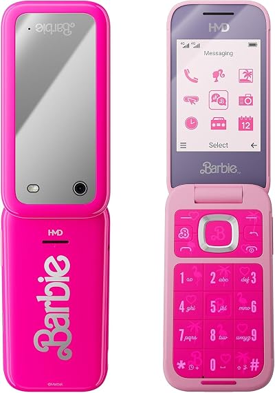 HMD Barbie Pink Mobile Flip Phone Unlocked Brand New