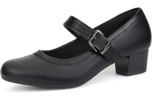 Ortho+rest Women Mary Janes Shoes for Bunions Orthopedic Dress Shoes Low Chunky Heels Work Pumps