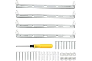 HARSKIYER 4 Packs Ceiling Light Mounting Bracket, 5.5 Inch Crossbar Mounting Bracket Light Fixture Mounting Plate, Square Light Wall Mounting Kit for Chandelier, Outdoor, Lamp