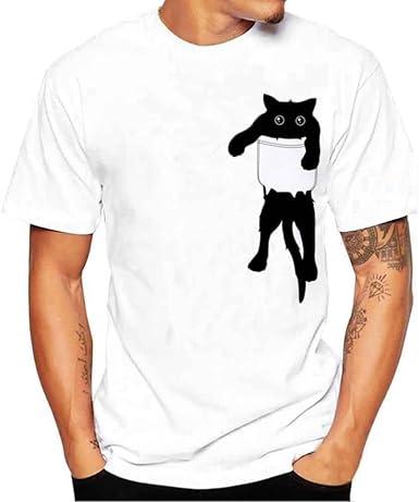 Playera con gato en el bolsillo Clearance
