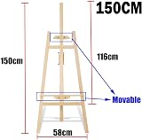 BRIEFNESS Wooden Easel Stand 150cm 59in Adjustable Tripod Canvas Holder view 2