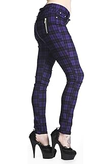 half tartan half black jeans