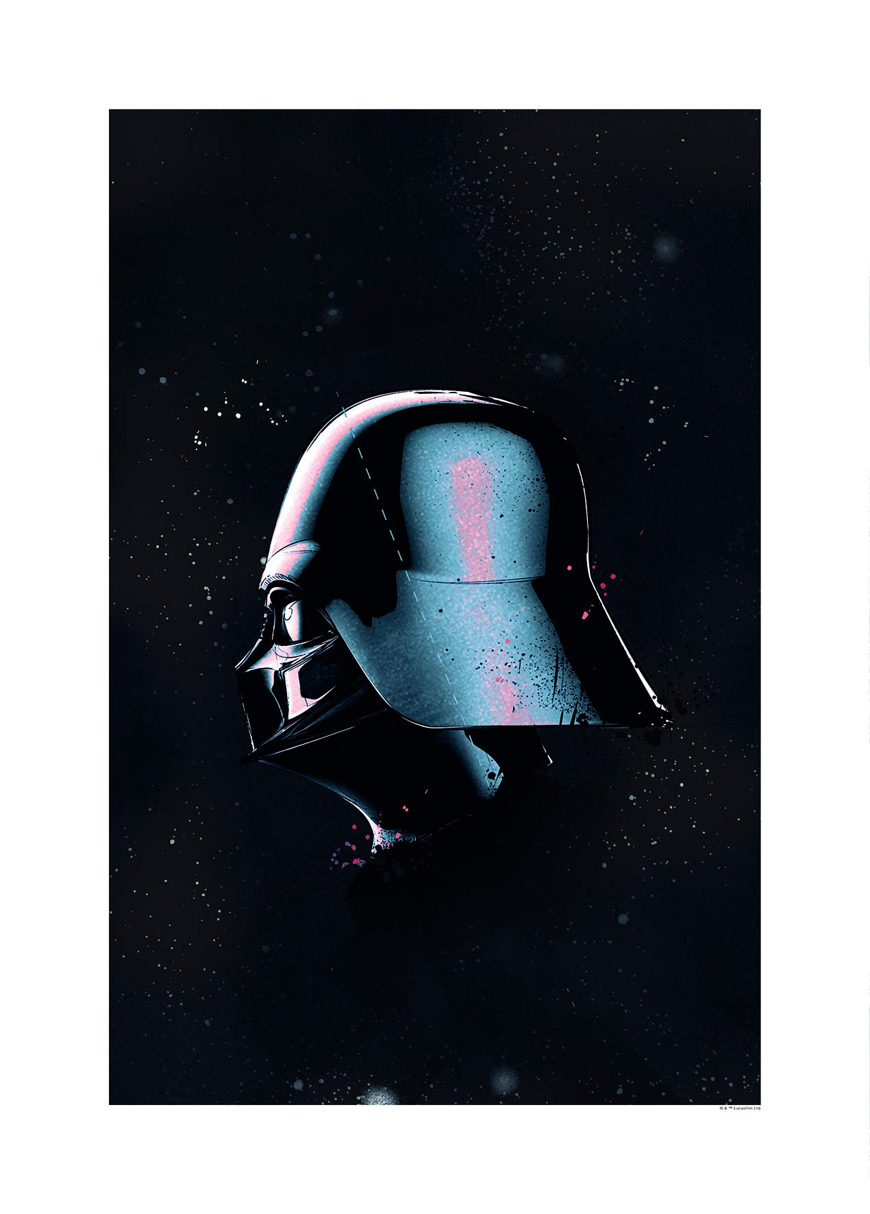 Komar Wall Picture Star Wars Classic Helmets Vader Children's Room Decoration Art Print Without Frame WB093 50 x 70 cm Size 50 x 70 cm (Width x Height)
