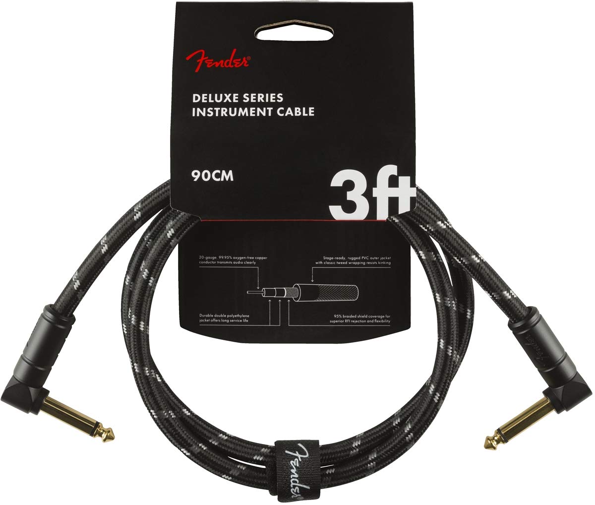 Fender Deluxe Series - Instrument Cables - 3' (BQ 6)