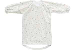 Little Dimsum Baby&Toddler Weaning Smock Bib, Attaches to High chair, Waterproof Long Sleeve Feeding Smock