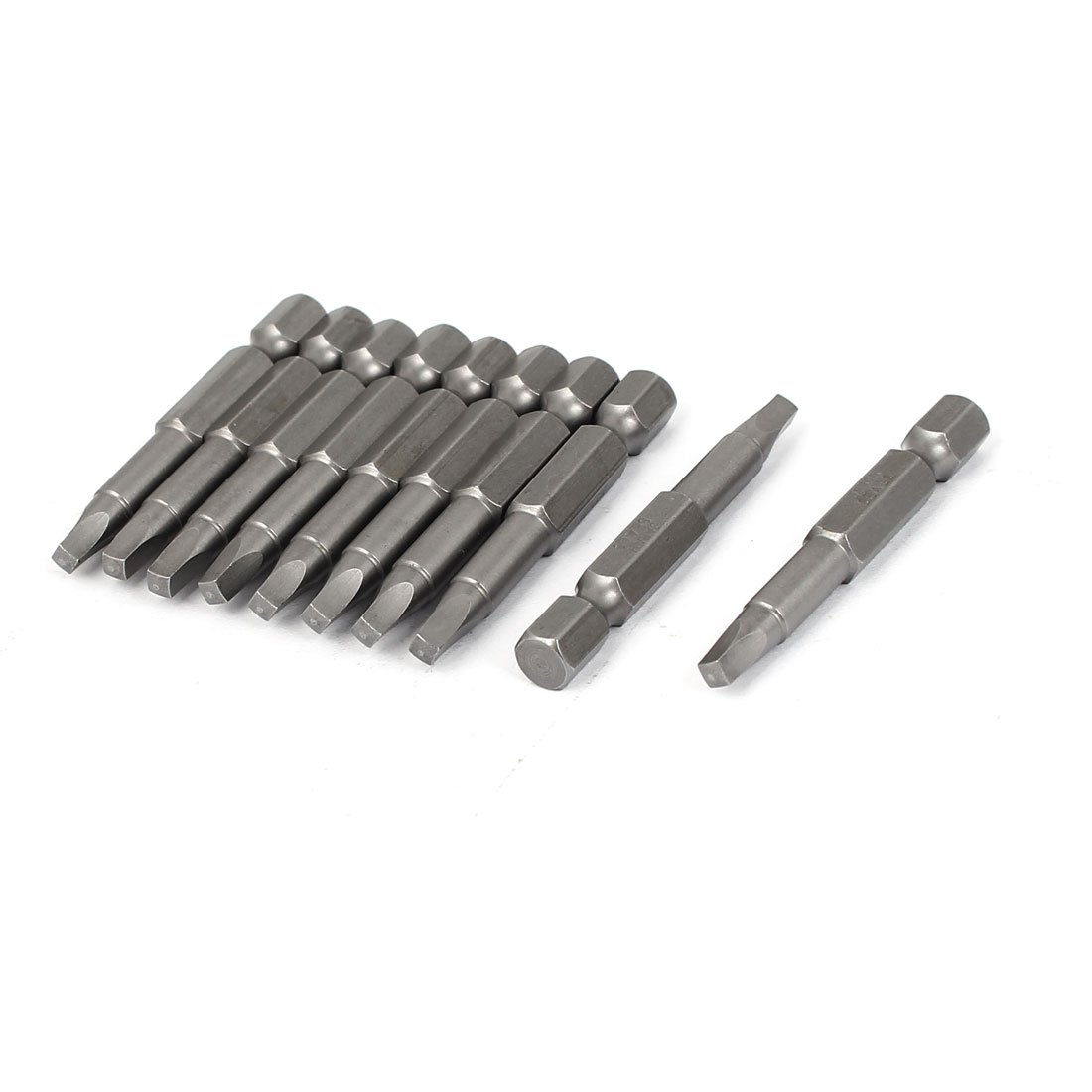 Sourcingmap 1/4-inch Hex Shank 50mm Long 3mm Tip Magnetic Square Screwdriver Bits 10pcs
