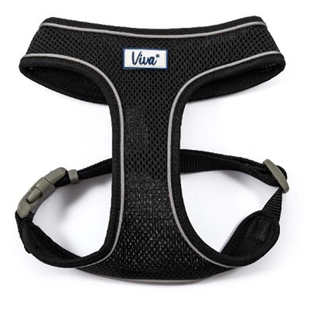 Ancol Viva Lightweight Breathable Comfort Mesh Dog Harness Black Size Small (Fits Girth 34-45 cm)