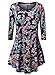 BAISHENGGT Women's Sleeveless Printed Flare Tunic Top Medium Navy