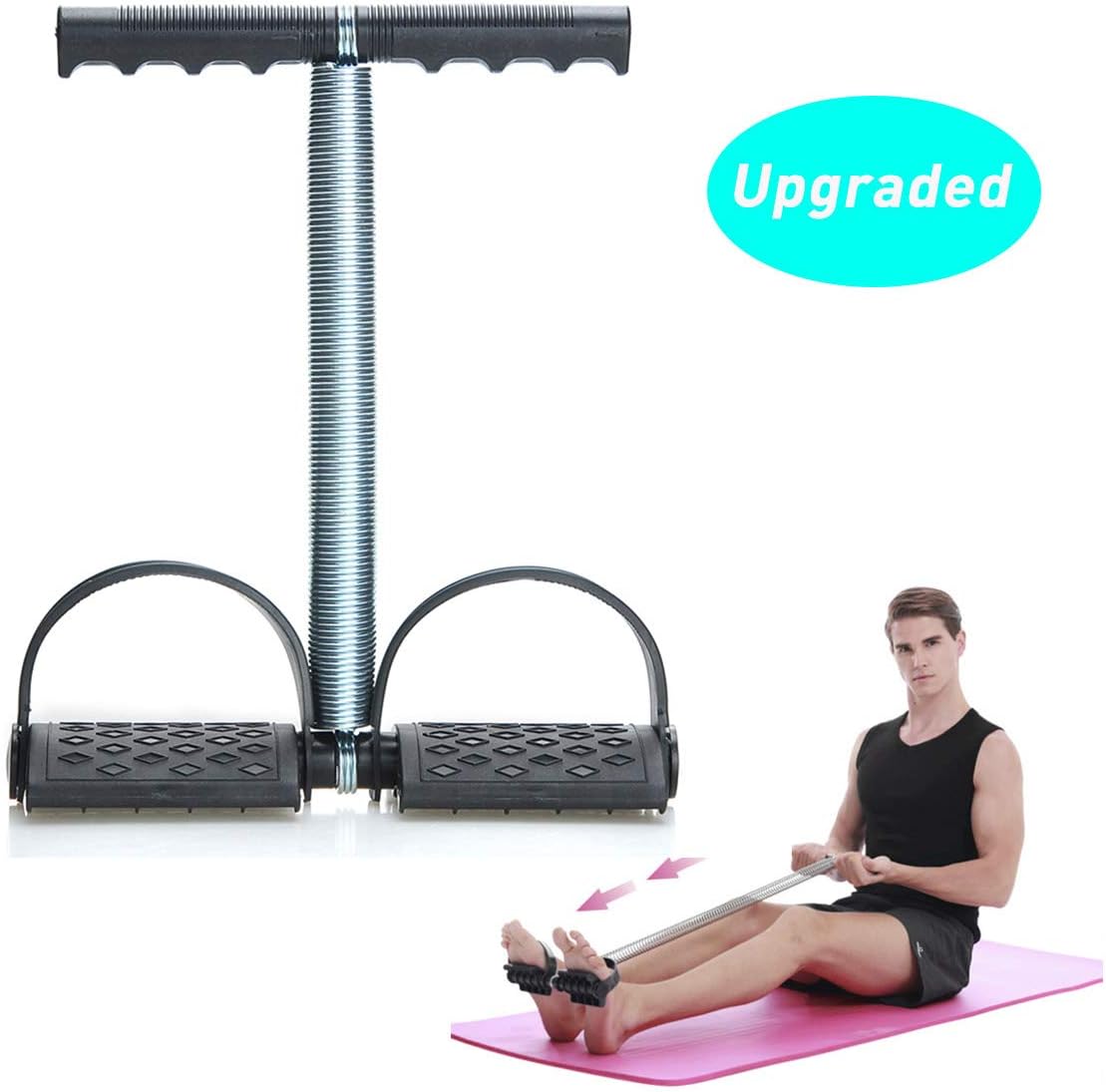 Home Fitness Tummy Trainer Machine Podazz Elastic Sit Up Pull Rope Spring Tension Foot Pedal Abdomen Leg Exerciser Tummy Trimmer Equipment for Abdomen Waist Arm Leg Tummy Stretching Slimming Yoga Crunches