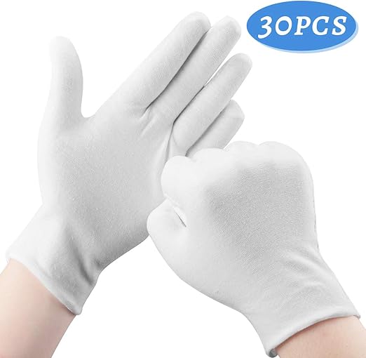 white cotton gloves amazon