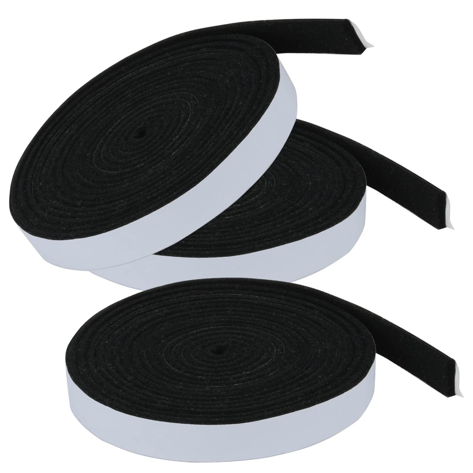 Carkio 3Pack 1/2" x 1/8" 10Feet Grill Gasket Seal Tape, Smoker Gasket Seals, High Temp Grill Gasket Self Stick Felt, High Heat BBQ Smoker Gasket Fireproof Tape for Smokers Lid