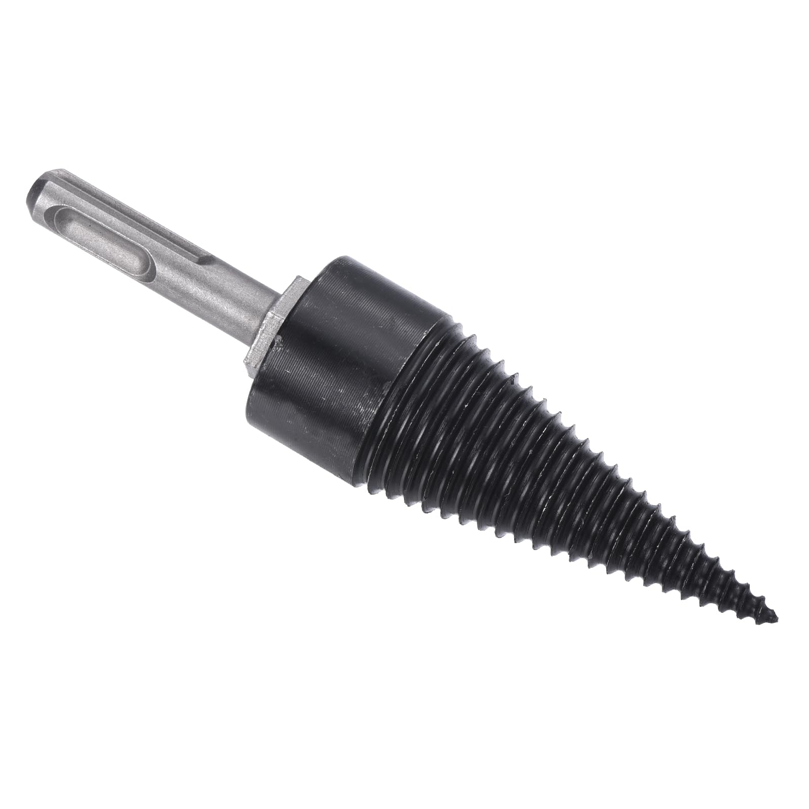 PATIKIL 32mm Firewood Log Splitter Drill Bit, Removable Drill Bits Electric Drills Screw Cone Driver with Round Shaft for Home and Outdoor