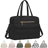 Vankor Travel Duffel Bags, Personal Item Travel Bag, Weekender Bags for Women Men Workout Duffle Gym Overnight Bag Foldable Lightweight Tote Carry On Hospital Bag, Black