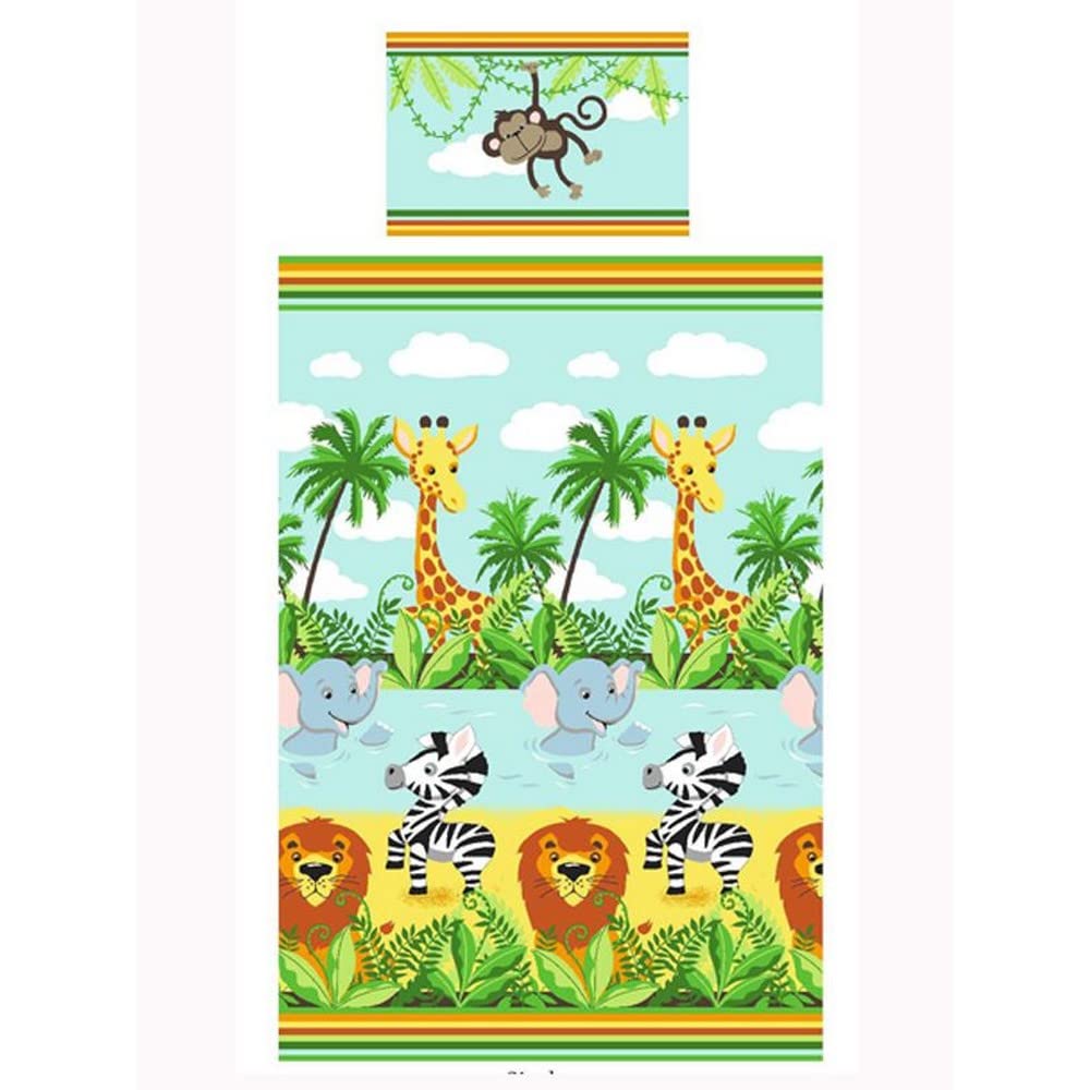 Jungle-Tastic Single Duvet Cover and Pillowcase Set