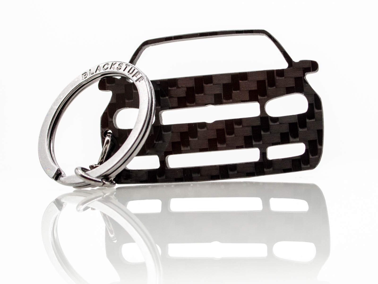 BlackStuff Carbon Fiber Keychain Keyring Ring Holder Compatible with Golf GTI Mk4 1997-2003 BS-163