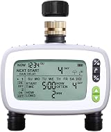 Aqualin Sprinkler Water Timer 2 Zone with Large FSTN LCD Screen