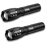 KEPEAK LED Flashlight, 5 Modes Tactical Flashlight, IPX5 Water Resistant, High Lumen, Zoomable Flashlight for Camping, Outdoo