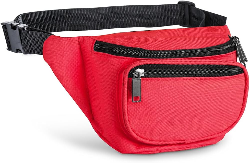 Fanny Pack, AirBuyW 3 Zippered Compartments Adjustable