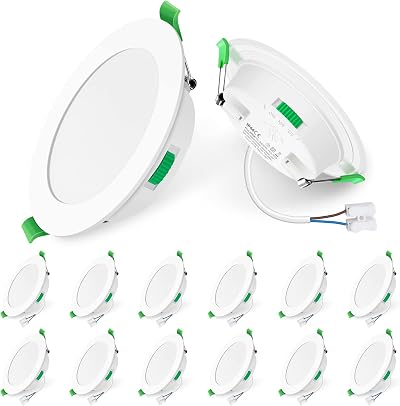 ALUSSO 5W LED Downlights Ultra Slim 29.1mm 230V Dimmable 3 Color 12 Pack