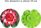 Sixfolo Set of 6 Artificial Lotus Foam Flowers 10 cm Floating Lily Decoration view 5