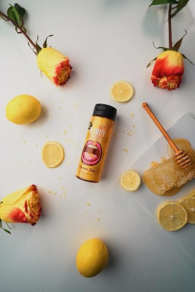CHICK & ROO ZERO SUGAR HONEY SUBSTITUTE – CLASSIC FLAVOR: NATURALLY ENRICHED WITH HONEY & PROPOLIS, SUGAR FREE, PREBIOTIC FIBER, LOW CARB, NON-GMO, GLUTEN-FREE, (1 BOTTLE, 10.5 FL OZ) (LEMON ZEST)