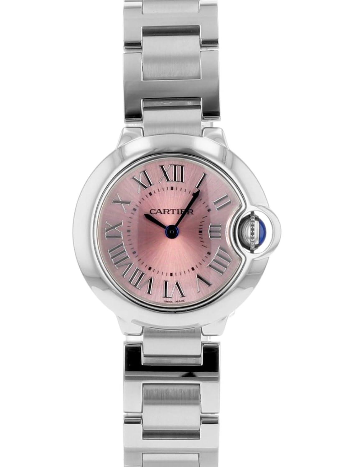 限定製作 カルティエ 腕時計 Cartier W バロンブルー Ss Sm レディース ピンク文字盤 クォーツ 中古品 並行輸入品 B07d554wj1 Studioweb Com