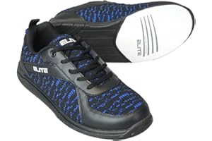 ELITE Men's Pinnacle Bowling Shoes - Lightweight, Universal Sliding Soles, Comfortable, and Performance-Enhancing