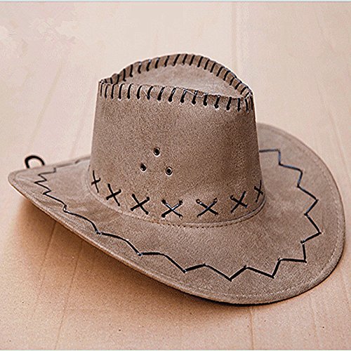 2017 New Fashion Steampunk Gothic Punk DIY Vintage Charming Men Women Cowboy Hat Fancy Dress Unisex Hats Denim Hats (Color Khiki)