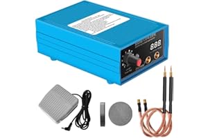 VQP 5000W Battery Spot Welder, Portable Welder Kit for 18650/26650/32650 Battery Pack, 10 Gear Spot Welding Machine, 4.0Ah Rechargeable Battery LCD Display for 0.1-0.15mm Nickel Strip