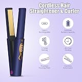 OBEST Cordless Hair Straightener 2 in 1 Travel Flat Iron 210C 3 Levels view 4