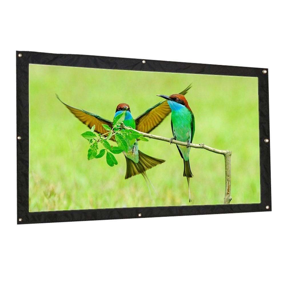 : : Pantalla para Proyector Plegable Pantalla de Proyección Portátil para HDTV