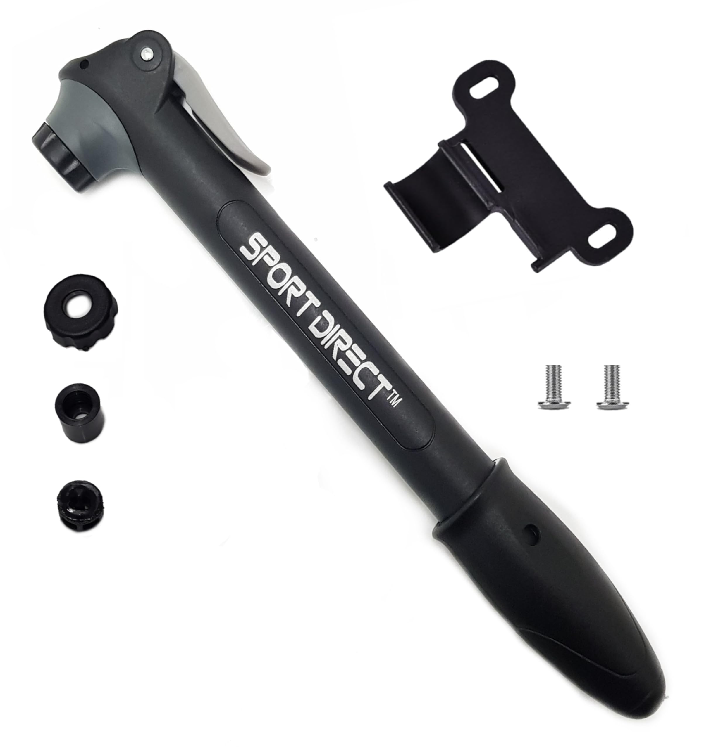 SportDirect™ Mini Bike Pump 120 PSI High Capacity Bicycle Hand Pump, Dual Schrader/Presta Valve, Portable Lightweight Multi-Purpose Pump with Frame Mounting Bracket, Fast Air Inflation