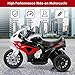 Costzon Kids Ride on Motorcycle, 6V Battery Powered 3 Wheels Motorcycle Toy for Children Boys & Girls, Electric Ride on Motorcycle w/Headlights &Music, Pedal (Red)