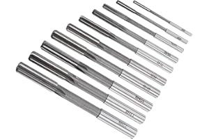 CoCud Chucking Reamers Set, 3mm 4mm 5mm 6mm 7mm 8mm 9mm 10mm 11mm 12mm Diameter H8, Milling Cutter - (Applications: for Lathe Drilling Machine), 10-Pieces