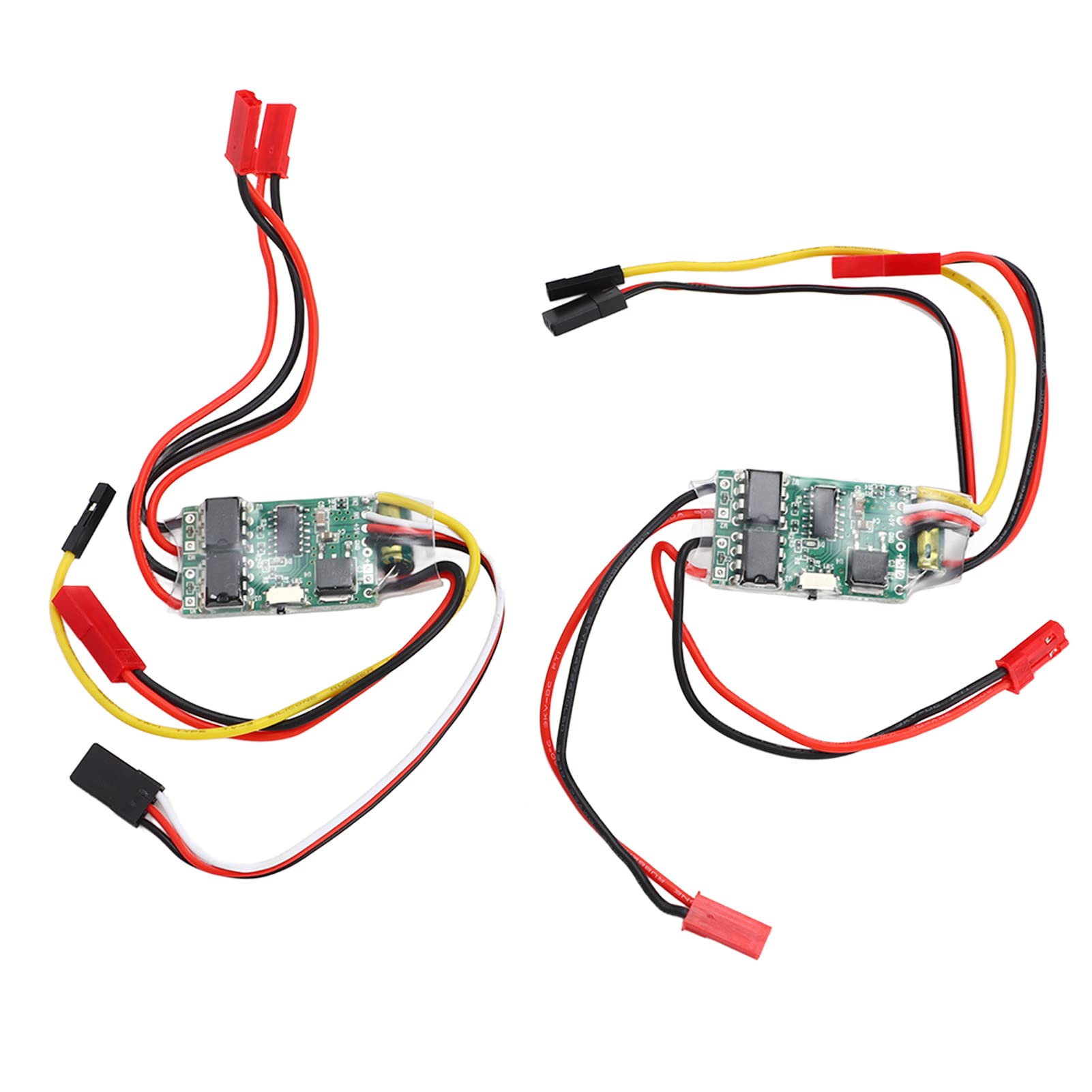 RC Brushed ESC, 2pcs 6V-14V Two Way Bidirectional Brushed ESC 2S-3S Lipo RC Brushed Motor Speed Controller for RC Model Car Boat Tank 130 180