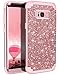 LONTECT Compatible Galaxy S8 Plus Case Luxury Glitter Shiny Sparkle Bling Heavy Duty Hybrid Sturdy High Impact Shockproof Protective Cover Case for Samsung Galaxy S8 Plus, Rose Gold