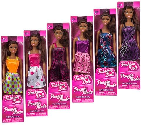 African-American Fashion Dolls, 11". Set of 4 with different clothes. Introduce them to your Barbie collection. Great favors for Birthday Party Gifts