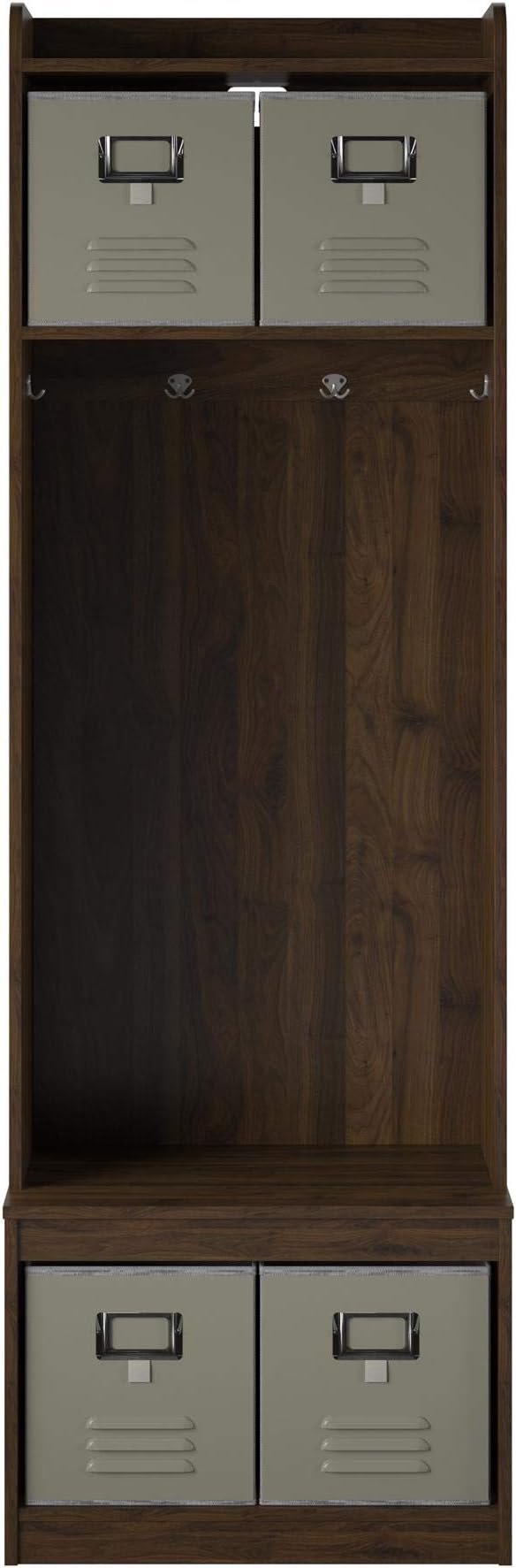 contemporary entryway furniture on Amazon Com Novogratz Journey Entryway Hall Tree With Storage Bench Walnut Furniture Decor