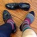 Mens Dress Socks-Striped Crew Socks with Funky Colorful Patterned-Novelty Socks with Comfort Combed Cotton US Size 8-12 3 Pack SEESILY (1)