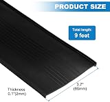 sourcing map 9 Ft U Shape Rubber Garage Door Bottom Weather Seal Stripping Black view 2