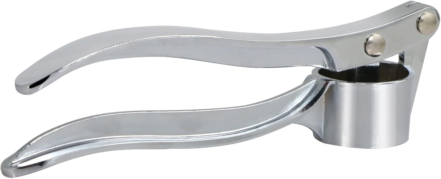 Professional Kitchen Garlic Press/Mincer/Crusher UK, Peeler Squeezer Heavy Duty Steel Garlic Presser, User-Friendly Chopper - Image 3