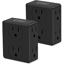 Outlet Extender 9-in-1 Wall Outlet Expander With 4 AC Outlets, USB Ports & Night Light - Space Saving Design USB Power Strip