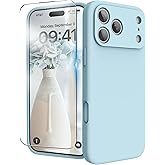 INGIDO for iPhone 17 Pro Max Case, Liquid Silicone Cover with Camera Protection Anti-Scratch Soft Microfiber Lining Shockproof Protective Phone Case for iPhone 17 Pro Max 6.9", Light Blue
