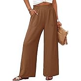 NIMIN Women Wide Leg Palazzo Pants High Waisted Casual Lounge Pants 2026 Summer Beach Vacation Outfits with Pockets