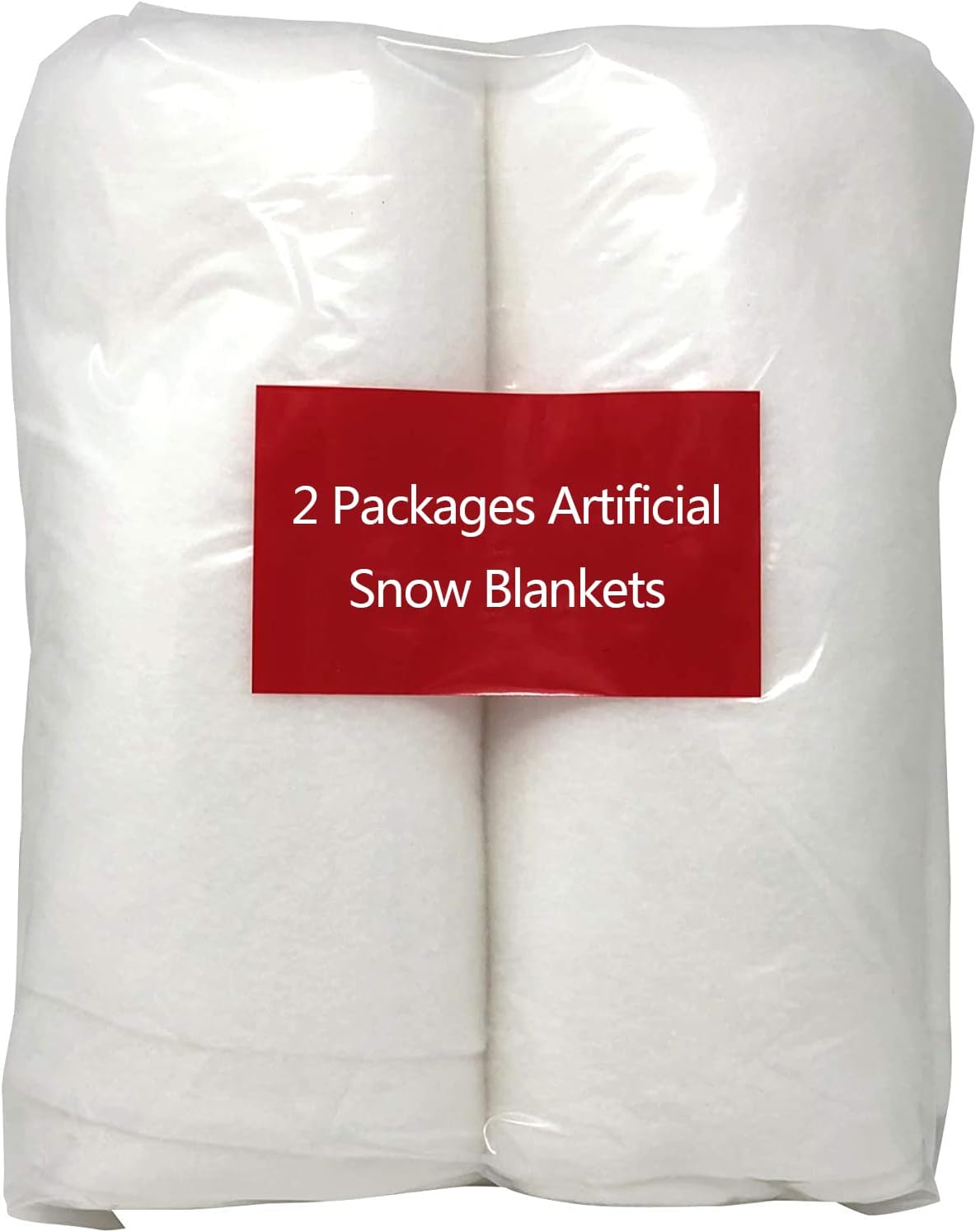 Artificial Snow - 2 Pack Christmas Snow Roll - 2 Packages of 3 Foot X 8 Foot Artificial Snow Blankets for Christmas Decorations