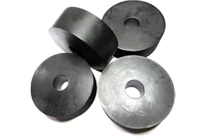 IZZY USA LLC #1 ANTI-VIBRATION PRODUCTS 4-Pack - Made in USA - Premium Quality Multi-Purpose Rubber Spacer, 2" OD x 1/2" ID x 3/4" Thick (AVW-X19-16), for Home-Industrial-Automotive-Marine & More! Buy The Best!