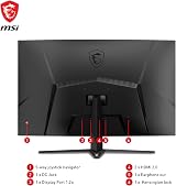 MSI G32C4X 31.5" 1500R Curved Gaming Monitor 1920x1080 250Hz 1ms VA LED HDMI DP view 6